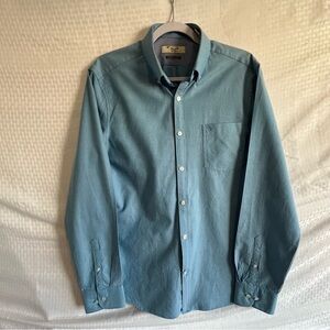 Original Penguin Heritage Slim Fit Button Down Long Sleeve Shirt Blue Size 16